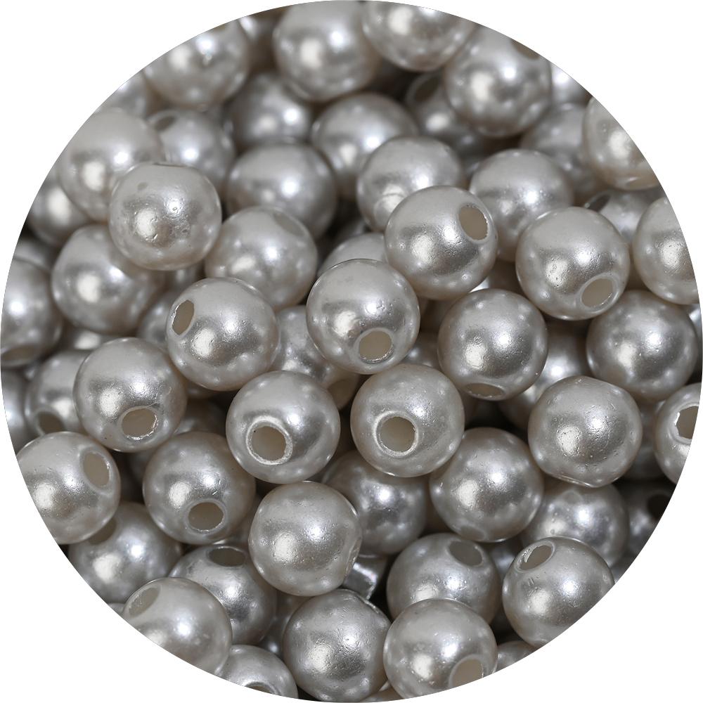 200pcs 6mm Multicolor Pearl Beads Round Spacer Beads Jewelry Making Crafts