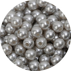200pcs 6mm Multicolor Pearl Beads Round Spacer Beads Jewelry Making Crafts