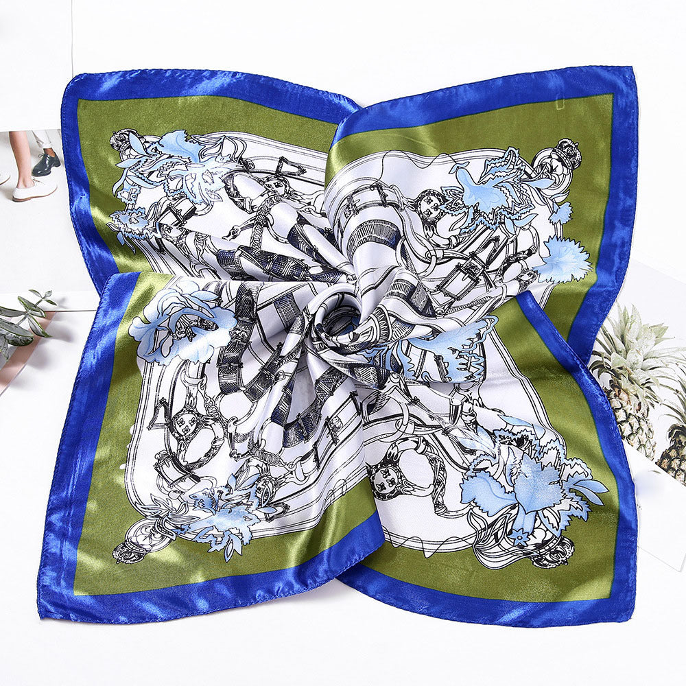 Vintage Bandana Shawl Women Casual Head Wrap Windproof Scarf