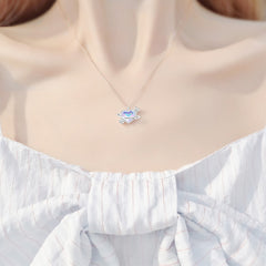 Planet Heart Pendant Necklace for Girls
