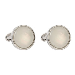 1pair Round Crystal Cufflinks Men's French Shirt Cufflinks