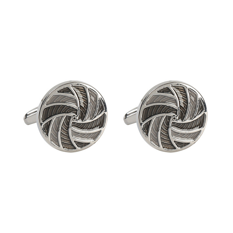 Round Gradient French Cufflinks Men's Shirt Sleeve Studs