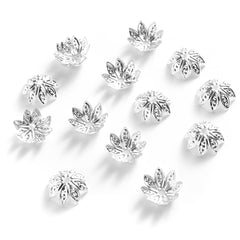 100Pcs Lotus Flower Metal Beads Caps for Jewelry Making