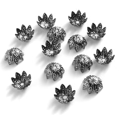 100Pcs Lotus Flower Metal Beads Caps for Jewelry Making