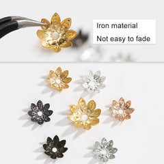 100Pcs Lotus Flower Metal Beads Caps for Jewelry Making