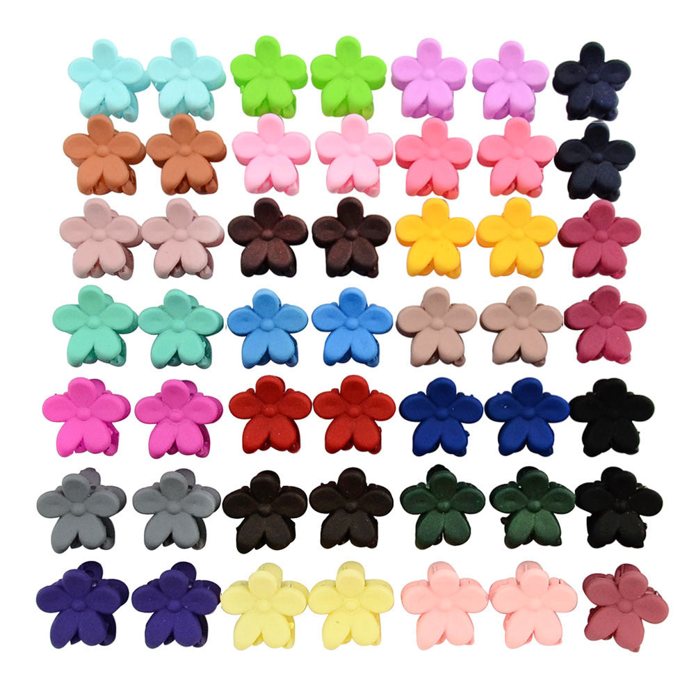 50pcs Cartoon Flower Hair Clips for Baby Girls