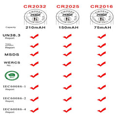 Button Cell Battery CR2032 for Electronic Scales Remote CR2016 CR2025