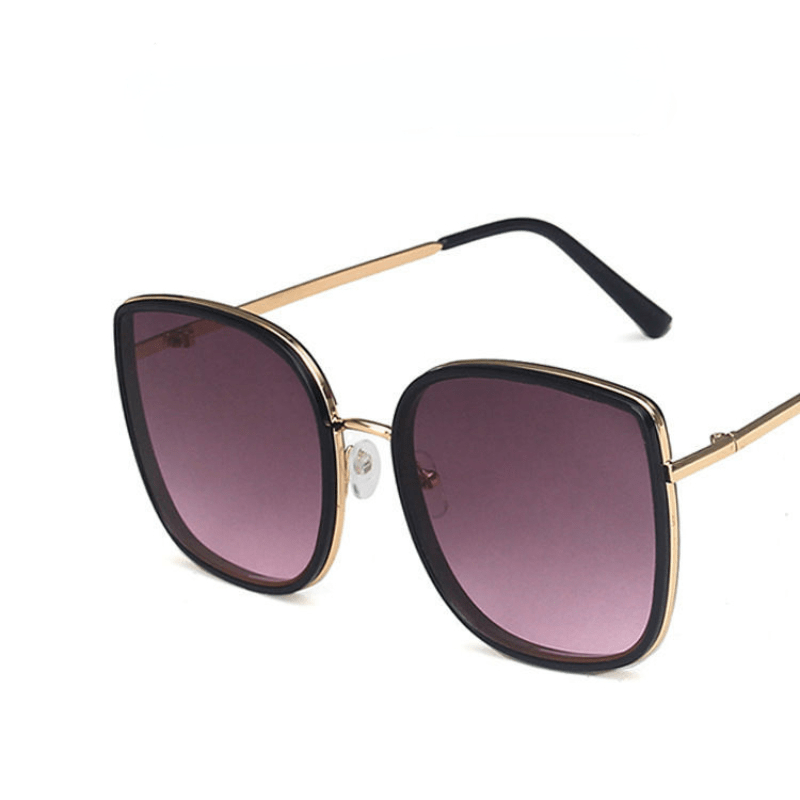 Vintage Large Frame Metal Sunglasses For Men Lightweight And Windproof
