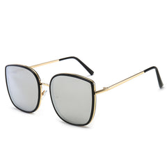 Vintage Large Frame Metal Sunglasses For Men Lightweight And Windproof