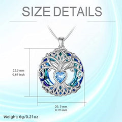 Girl Tree Of Life Birthstone Necklace Crystal Birthday Jewelry Women