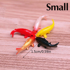 5pcs Dollhouse Koi Goldfish Glass Fish Tank Aquarium Decoration Toy