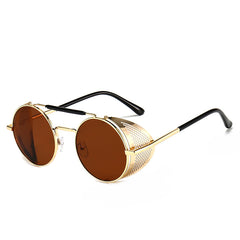 Retro Metal Steampunk Sunglasses UV Protection