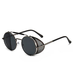 Retro Metal Steampunk Sunglasses UV Protection
