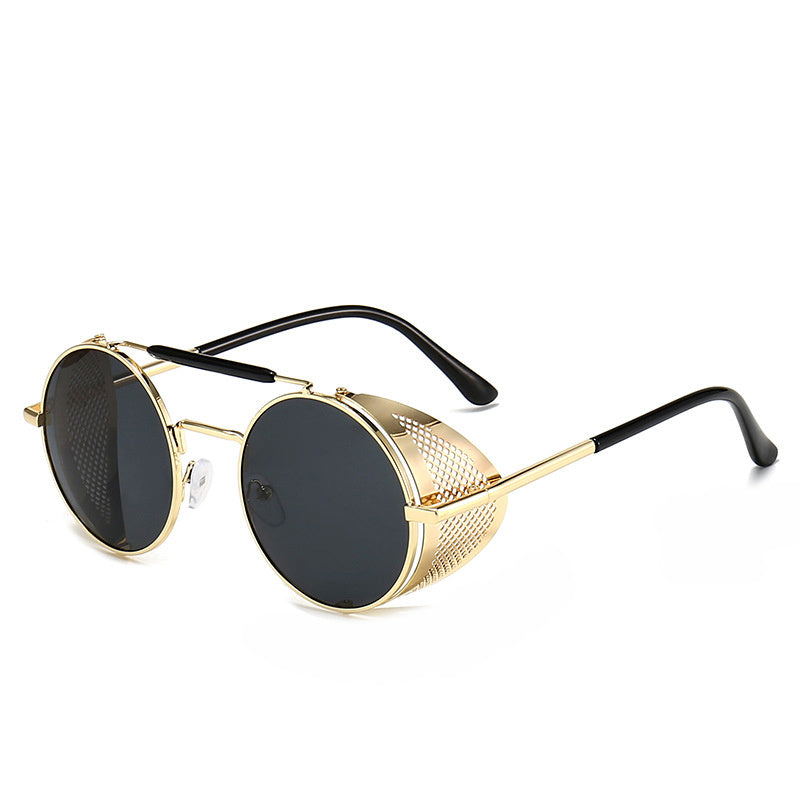 Retro Metal Steampunk Sunglasses UV Protection