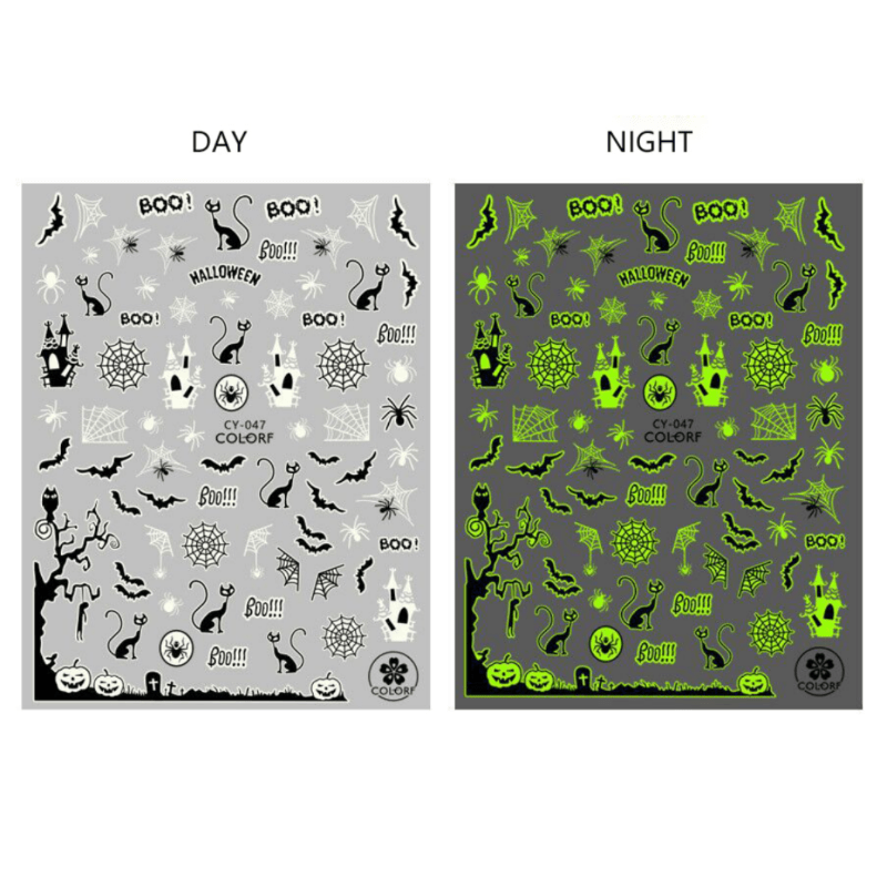 3D Luminous Stickers Flame Star Glitter Resin Filling Nail Art DIY