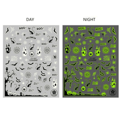 3D Luminous Stickers Flame Star Glitter Resin Filling Nail Art DIY