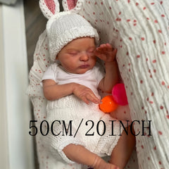 Realistic 20-Inch Asleep Reborn Baby Doll Toy for Girls