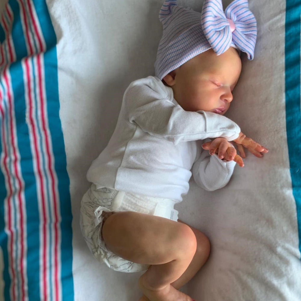 BZDOLL 20" Reborn Baby Doll Toy Girl Soft Silicone Visible Veins 3D Skin