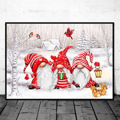5D Diamond Painting Christmas Gnome 30x20cm Frameless