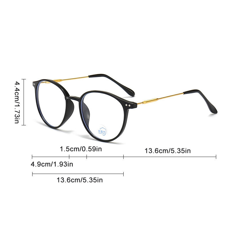 Round Anti Light Glasses For Men Women Gradient Nearsighted Myopia Frame