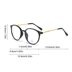 Round Anti Light Glasses For Men Women Gradient Nearsighted Myopia Frame