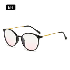 Round Anti Light Glasses For Men Women Gradient Nearsighted Myopia Frame