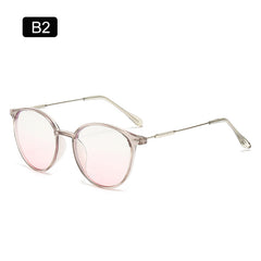 Round Anti Light Glasses For Men Women Gradient Nearsighted Myopia Frame