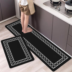 Geometric Print Sponge Floor Mat Non-Slip Kitchen Foot Mat