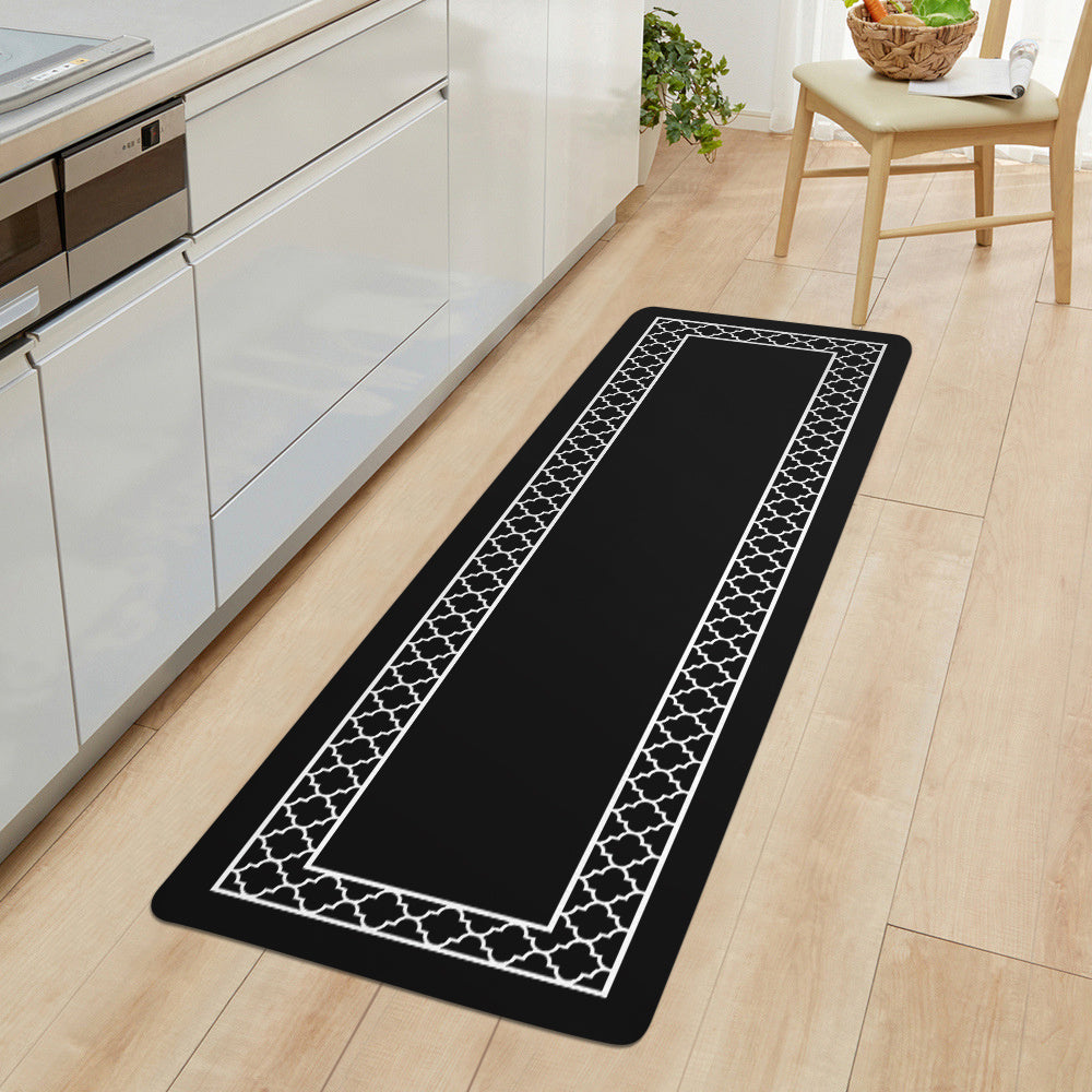 Geometric Print Sponge Floor Mat Non-Slip Kitchen Foot Mat