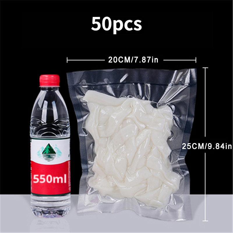 50pcs Vacuum Bags for Food Preservation - BPA Free