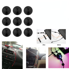 10pcs High Car Wire Tie Clip Fixer Organizer Clamp Cord Cable Line Holder