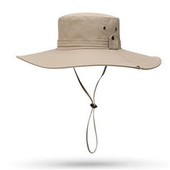 Wide Brim Bucket Hat with Chin Strap for Summer Outdoor Hiking