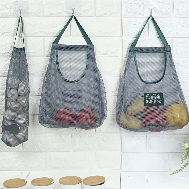 2pcs Hanging Mesh Bags Onion Ginger Garlic Storage