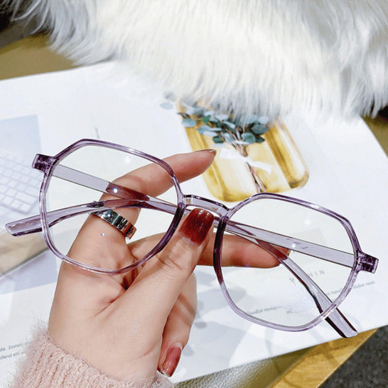 Polygonal Jelly Presbyopic Glasses For Women Men