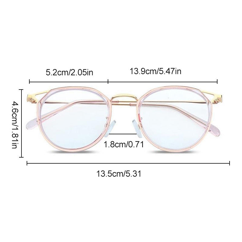 Round Anti Light Glasses For Women Men Students Jelly Optical Lens