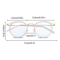 Round Anti Light Glasses For Women Men Students Jelly Optical Lens