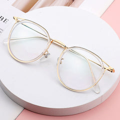 Round Anti Light Glasses For Women Men Students Jelly Optical Lens