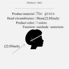 Straw Ribbon Bowknot Sun Hat Women Summer Beach Travel Hats