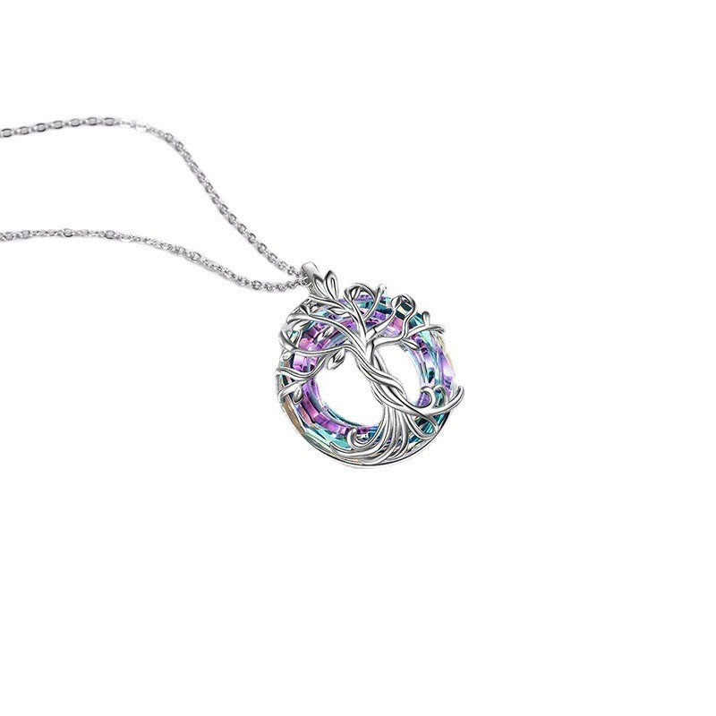 Colorful Tree Of Life Pendant Necklace for Girls