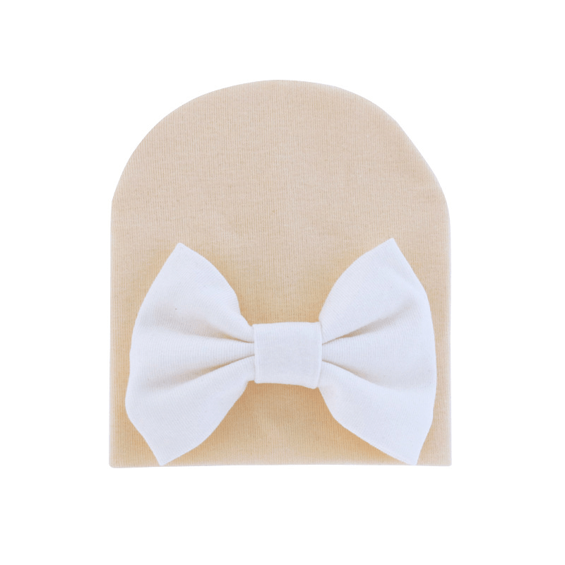 Soft Baby Girls Bow Beanie Cap for Newborn Infant
