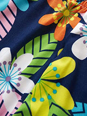 Toddler Girls Flowers Graphic Leggings Elastic Waist Thin Casual Sports Cropped