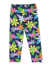 Toddler Girls Flowers Graphic Leggings Elastic Waist Thin Casual Sports Cropped