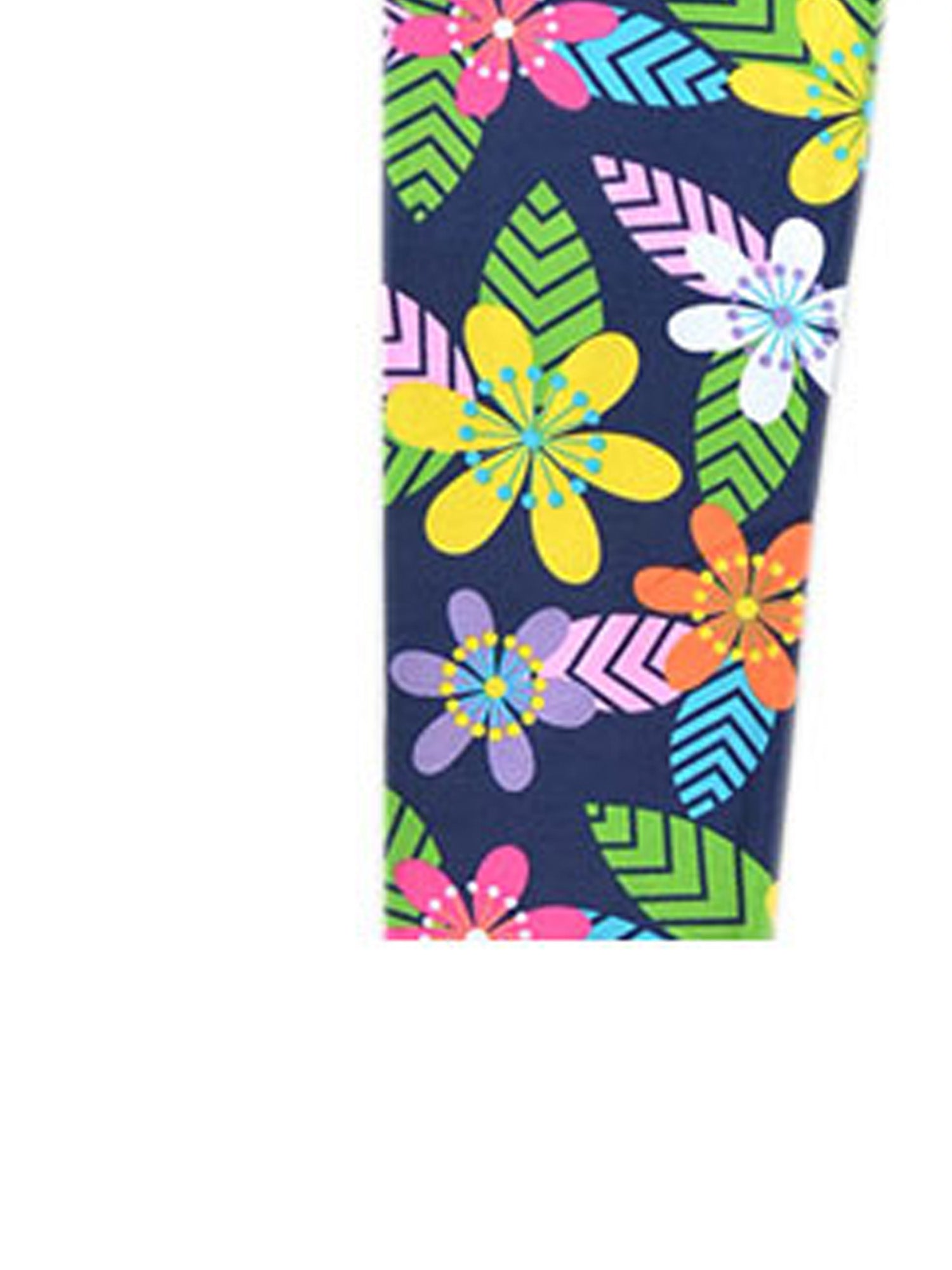 Toddler Girls Flowers Graphic Leggings Elastic Waist Thin Casual Sports Cropped