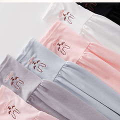 Rabbit Embroidery Sunproof Ice Sleeves for Women