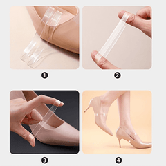Invisible Silicone Shoelaces Transparent Non Falling Shoes High Heels Elastic