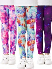 Girls Starry Sky Print Leggings for Kids