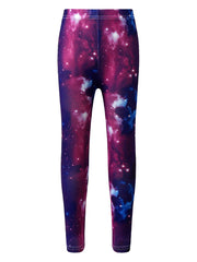 Girls Starry Sky Print Leggings for Kids
