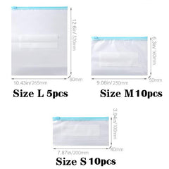 25PCS Reusable Food Storage Bags Silicone Leakproof Freezer BPA Stand Up