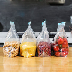 25PCS Reusable Food Storage Bags Silicone Leakproof Freezer BPA Stand Up