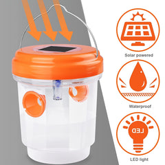Outdoor Solar Powered Bee Trap with LED Light